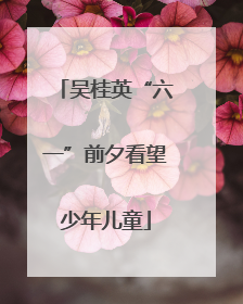 吴桂英“六一”前夕看望少年儿童