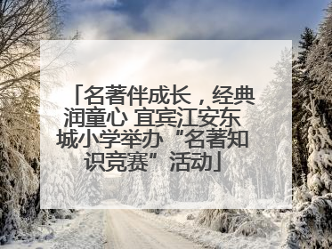 名著伴成长，经典润童心 宜宾江安东城小学举办“名著知识竞赛”活动