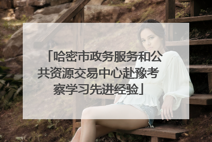 哈密市政务服务和公共资源交易中心赴豫考察学习先进经验
