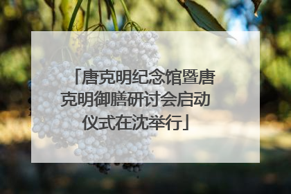 唐克明纪念馆暨唐克明御膳研讨会启动仪式在沈举行
