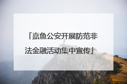 嘉鱼公安开展防范非法金融活动集中宣传