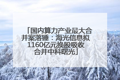 国内算力产业最大合并案落锤：海光信息拟1160亿元换股吸收合并中科曙光