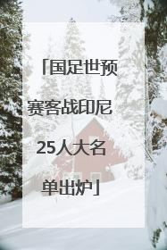 国足世预赛客战印尼25人大名单出炉
