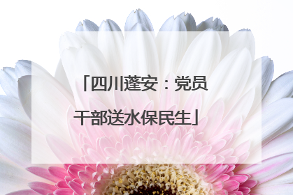 四川蓬安：党员干部送水保民生