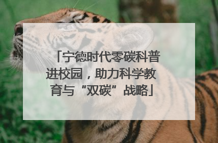 宁德时代零碳科普进校园，助力科学教育与“双碳”战略