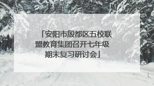 安阳市殷都区五校联盟教育集团召开七年级期末复习研讨会