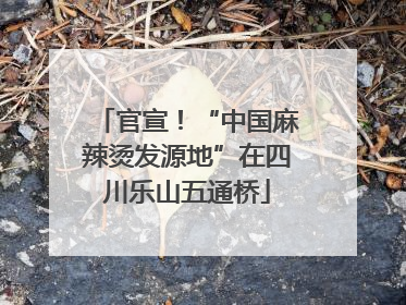 官宣！“中国麻辣烫发源地”在四川乐山五通桥