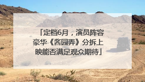 定档6月,演员阵容豪华《酱园弄》分拆上映能否满足观众期待