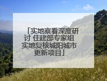 实地察看深度研讨 住建部专家组实地复核城阳城市更新项目