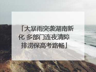 大暴雨突袭湖南新化 多部门连夜清障排涝保高考路畅