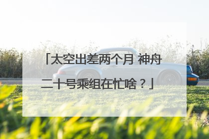 太空出差两个月 神舟二十号乘组在忙啥？