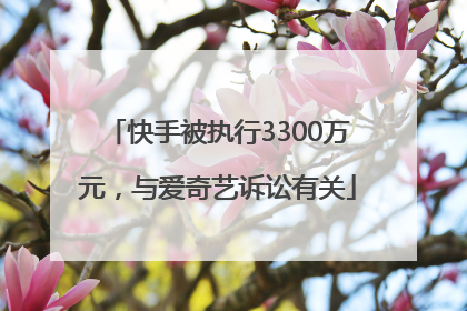 快手被执行3300万元，与爱奇艺诉讼有关