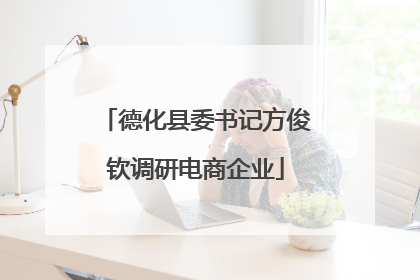德化县委书记方俊钦调研电商企业