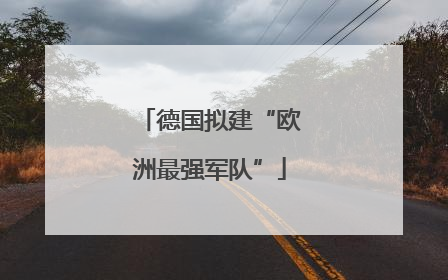 德国拟建“欧洲最强军队”