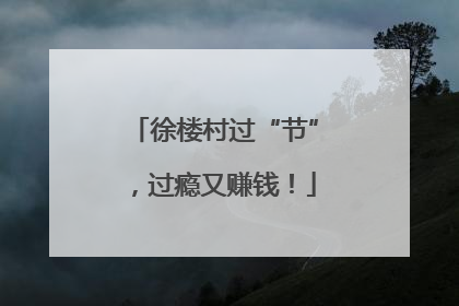徐楼村过“节”，过瘾又赚钱！