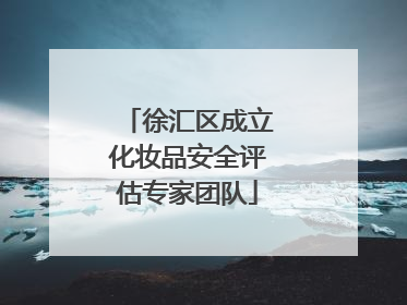 徐汇区成立化妆品安全评估专家团队