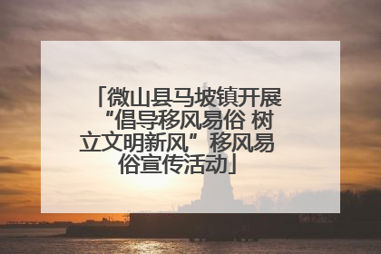 微山县马坡镇开展“倡导移风易俗 树立文明新风”移风易俗宣传活动