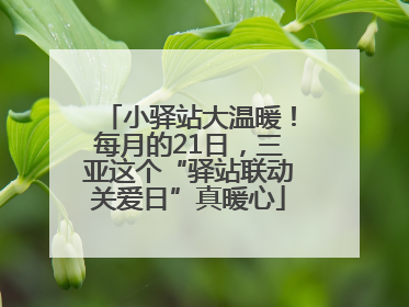 小驿站大温暖！每月的21日，三亚这个“驿站联动关爱日”真暖心