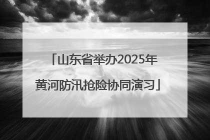 山东省举办2025年黄河防汛抢险协同演习