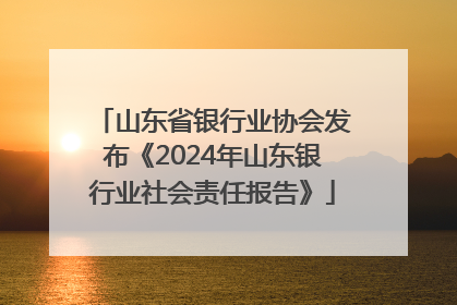 山东省银行业协会发布《2024年山东银行业社会责任报告》