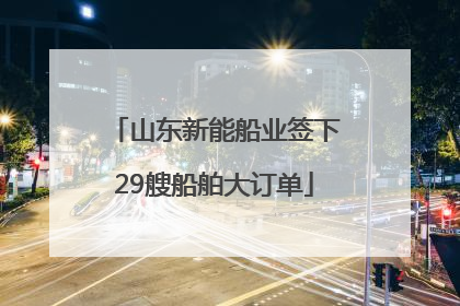 山东新能船业签下29艘船舶大订单