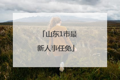 山东1市最新人事任免