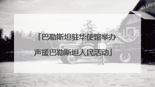 巴勒斯坦驻华使馆举办声援巴勒斯坦人民活动