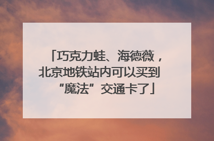 巧克力蛙、海德薇，北京地铁站内可以买到“魔法”交通卡了