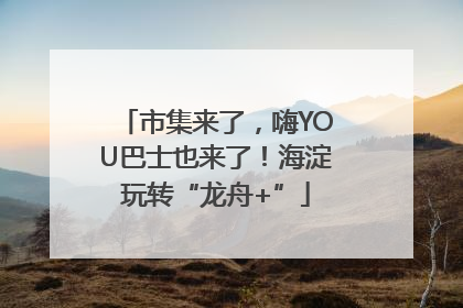 市集来了，嗨YOU巴士也来了！海淀玩转“龙舟+”