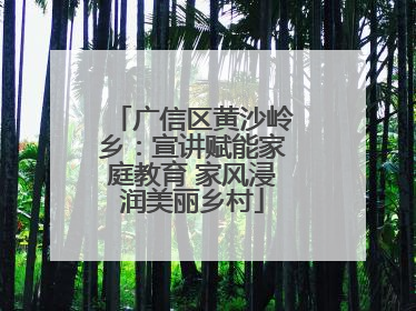 广信区黄沙岭乡：宣讲赋能家庭教育 家风浸润美丽乡村