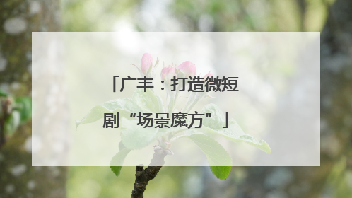 广丰：打造微短剧“场景魔方”