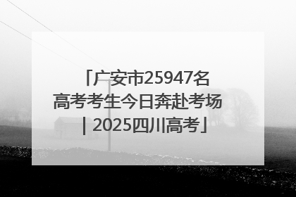 广安市25947名高考考生今日奔赴考场｜2025四川高考