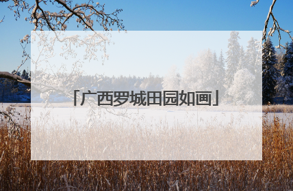 广西罗城田园如画