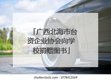 广西北海市台资企业协会向学校捐赠图书