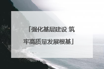 强化基层建设 筑牢高质量发展根基