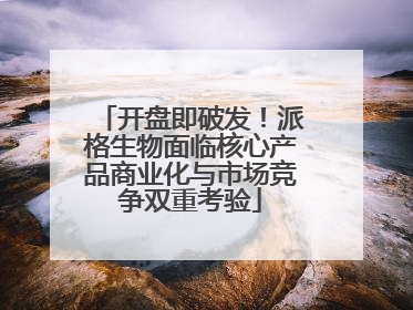 开盘即破发！派格生物面临核心产品商业化与市场竞争双重考验