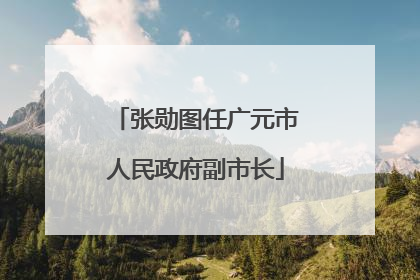 张勋图任广元市人民政府副市长