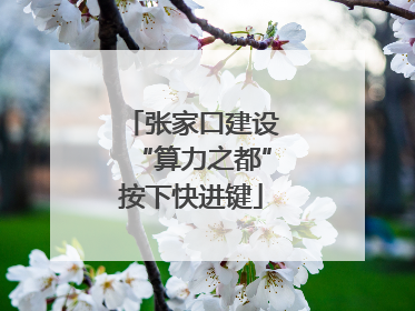 张家口建设“算力之都”按下快进键