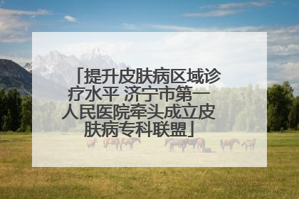 提升皮肤病区域诊疗水平 济宁市第一人民医院牵头成立皮肤病专科联盟