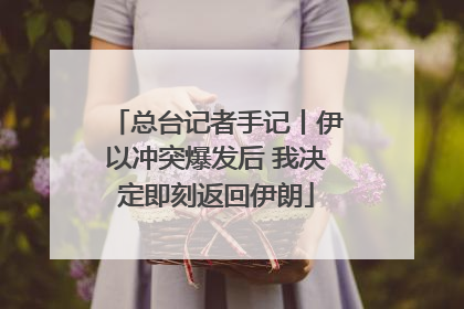 总台记者手记丨伊以冲突爆发后 我决定即刻返回伊朗
