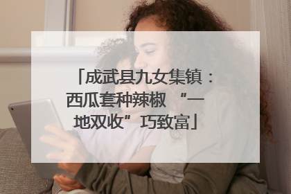 成武县九女集镇：西瓜套种辣椒 “一地双收”巧致富