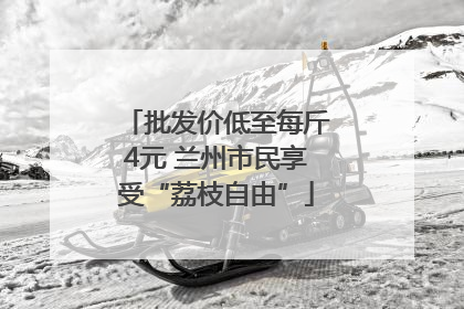 批发价低至每斤4元 兰州市民享受“荔枝自由”