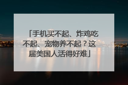 手机买不起、炸鸡吃不起、宠物养不起？这届美国人活得好难