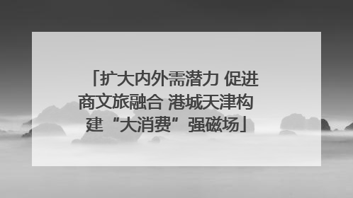 扩大内外需潜力 促进商文旅融合 港城天津构建“大消费”强磁场