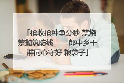 抢收抢种争分秒 禁烧禁抛筑防线——郎中乡干群同心守好 粮袋子