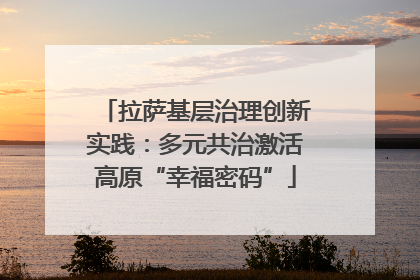 拉萨基层治理创新实践：多元共治激活高原“幸福密码”