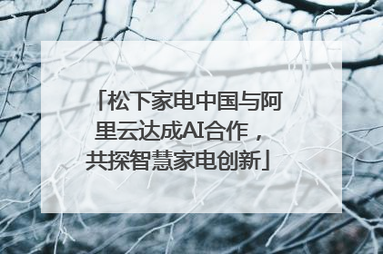松下家电中国与阿里云达成AI合作，共探智慧家电创新