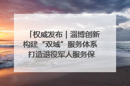 权威发布｜淄博创新构建“双域”服务体系 打造退役军人服务保障“淄博样板”