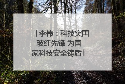 李伟：科技突围 玻纤先锋 为国家科技安全铸盾