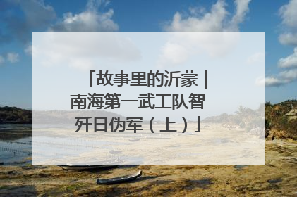 故事里的沂蒙｜南海第一武工队智歼日伪军（上）